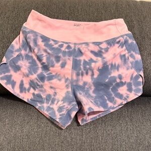 Athleta Pink and Blue Patterned Shorts